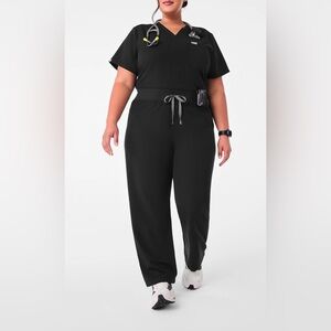 NWT Figs High Waisted Livingston Basic Black Scrub Pants Womens XXL